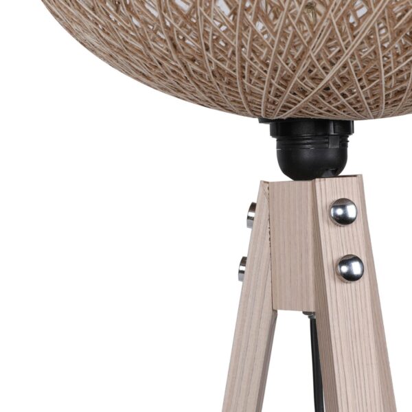 ΦΩΤΙΣΤΙΚΟ ΔΑΠΕΔΟΥ ΞΥΛΙΝΟ ΚΑΙ ΚΑΠΕΛΟ ΑΠΟ ΣΧΟΙΝΙ ΜΠΕΖ HM7376.01 Φ38x145Υ εκ. - Image 3