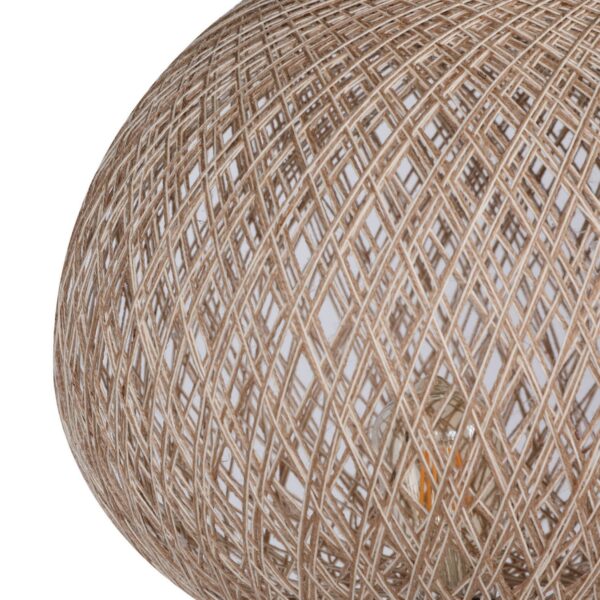 ΦΩΤΙΣΤΙΚΟ ΔΑΠΕΔΟΥ ΞΥΛΙΝΟ ΚΑΙ ΚΑΠΕΛΟ ΑΠΟ ΣΧΟΙΝΙ ΜΠΕΖ HM7376.01 Φ38x145Υ εκ. - Image 4