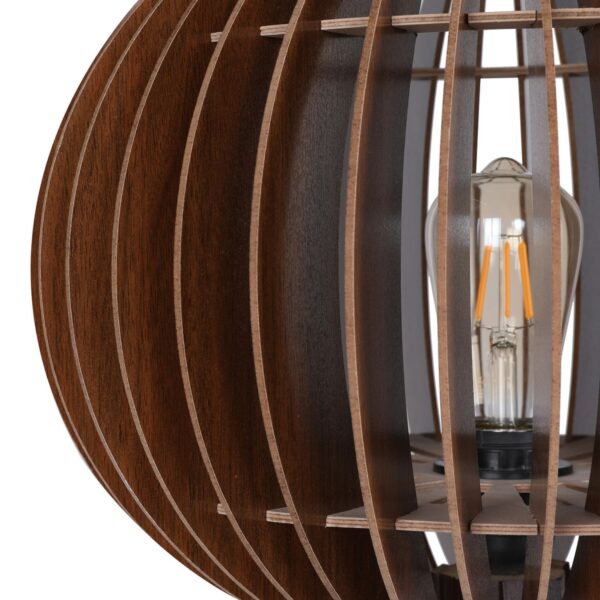 ΦΩΤΙΣΤΙΚΟ ΔΑΠΕΔΟΥ ΞΥΛΙΝΟ ΜΕ ΚΑΡΥΔΙ ΚΑΠΕΛΟ ΑΠΟ MDF HM7375.03 Φ36x145Υ εκ. - Image 4