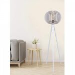 ΦΩΤΙΣΤΙΚΟ ΔΑΠΕΔΟΥ ΞΥΛΙΝΟ ΜΕ ΛΕΥΚΟ ΚΑΠΕΛΟ ΑΠΟ MDF HM7375.01 Φ36x145Υ εκ. - Image 2