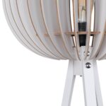 ΦΩΤΙΣΤΙΚΟ ΔΑΠΕΔΟΥ ΞΥΛΙΝΟ ΜΕ ΛΕΥΚΟ ΚΑΠΕΛΟ ΑΠΟ MDF HM7375.01 Φ36x145Υ εκ. - Image 3