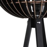 ΦΩΤΙΣΤΙΚΟ ΔΑΠΕΔΟΥ ΞΥΛΙΝΟ ΜΕ ΜΑΥΡΟ ΚΑΠΕΛΟ HM7375.02 Φ36x145Υ εκ. - Image 3