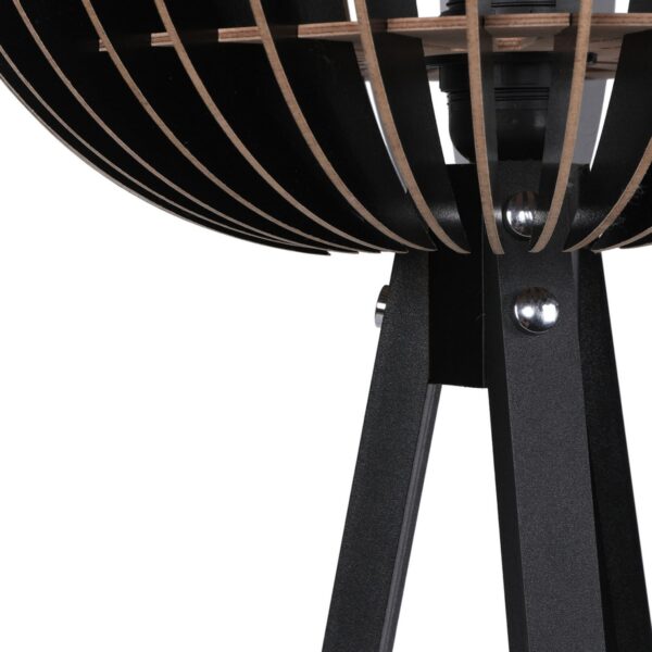 ΦΩΤΙΣΤΙΚΟ ΔΑΠΕΔΟΥ ΞΥΛΙΝΟ ΜΕ ΜΑΥΡΟ ΚΑΠΕΛΟ HM7375.02 Φ36x145Υ εκ. - Image 3