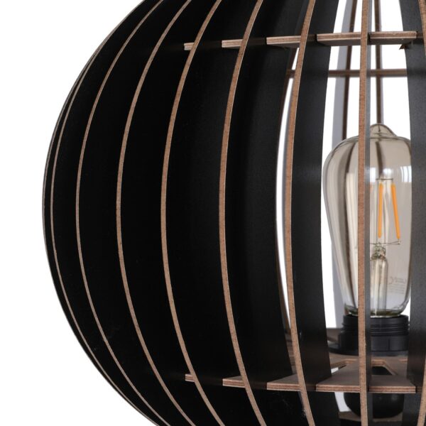 ΦΩΤΙΣΤΙΚΟ ΔΑΠΕΔΟΥ ΞΥΛΙΝΟ ΜΕ ΜΑΥΡΟ ΚΑΠΕΛΟ HM7375.02 Φ36x145Υ εκ. - Image 4