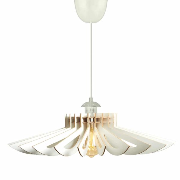 ΦΩΤΙΣΤΙΚΟ ΟΡΟΦΗΣ ΞΥΛΙΝΟ ΚΡΕΜΑΣΤΟ ΛΕΥΚΟ HM7348.02 Φ68x50Υ εκ. - Image 3