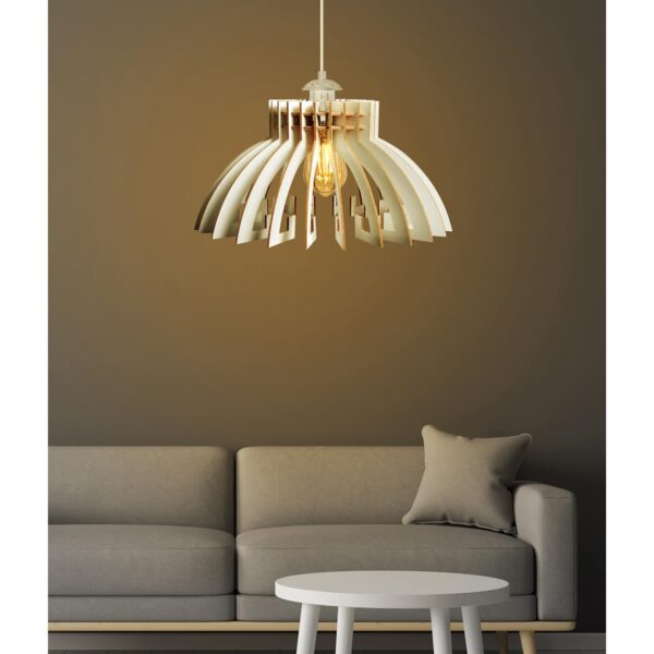 ΦΩΤΙΣΤΙΚΟ ΟΡΟΦΗΣ ΞΥΛΙΝΟ ΚΡΕΜΑΣΤΟ ΛΕΥΚΟ HM7350.02 Φ54x65Υ εκ. - Image 4