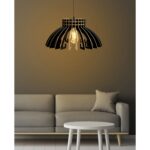 ΦΩΤΙΣΤΙΚΟ ΟΡΟΦΗΣ ΞΥΛΙΝΟ ΚΡΕΜΑΣΤΟ ΜΑΥΡΟ HM7350.03 Φ54x65Υ εκ. - Image 4