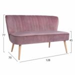 ΚΑΝΑΠΕΣ ANDY 2ΘΕΣΙΟΣ ΣΑΠΙΟ ΜΗΛΟ ΒΕΛΟΥΔΟ HM8401.02 128x70x77Υ εκ. - Image 2