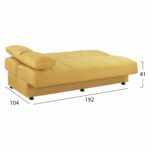 ΚΑΝΑΠΕΣ ΚΡΕΒΑΤΙ ΒΕΛΟΥΔΟ ΧΡΥΣΟ 3ΘΕΣΙΟΣ EGE 1215 HM3067.08 192X74X82Y εκ. - Image 3