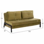 ΚΑΝΑΠΕΣ ΚΡΕΒΑΤΙ ΒΕΛΟΥΔΟ ΛΑΔΙ 2½ ΘΕΣΙΟΣ HM3079.13 150x87x79 εκ. - Image 2