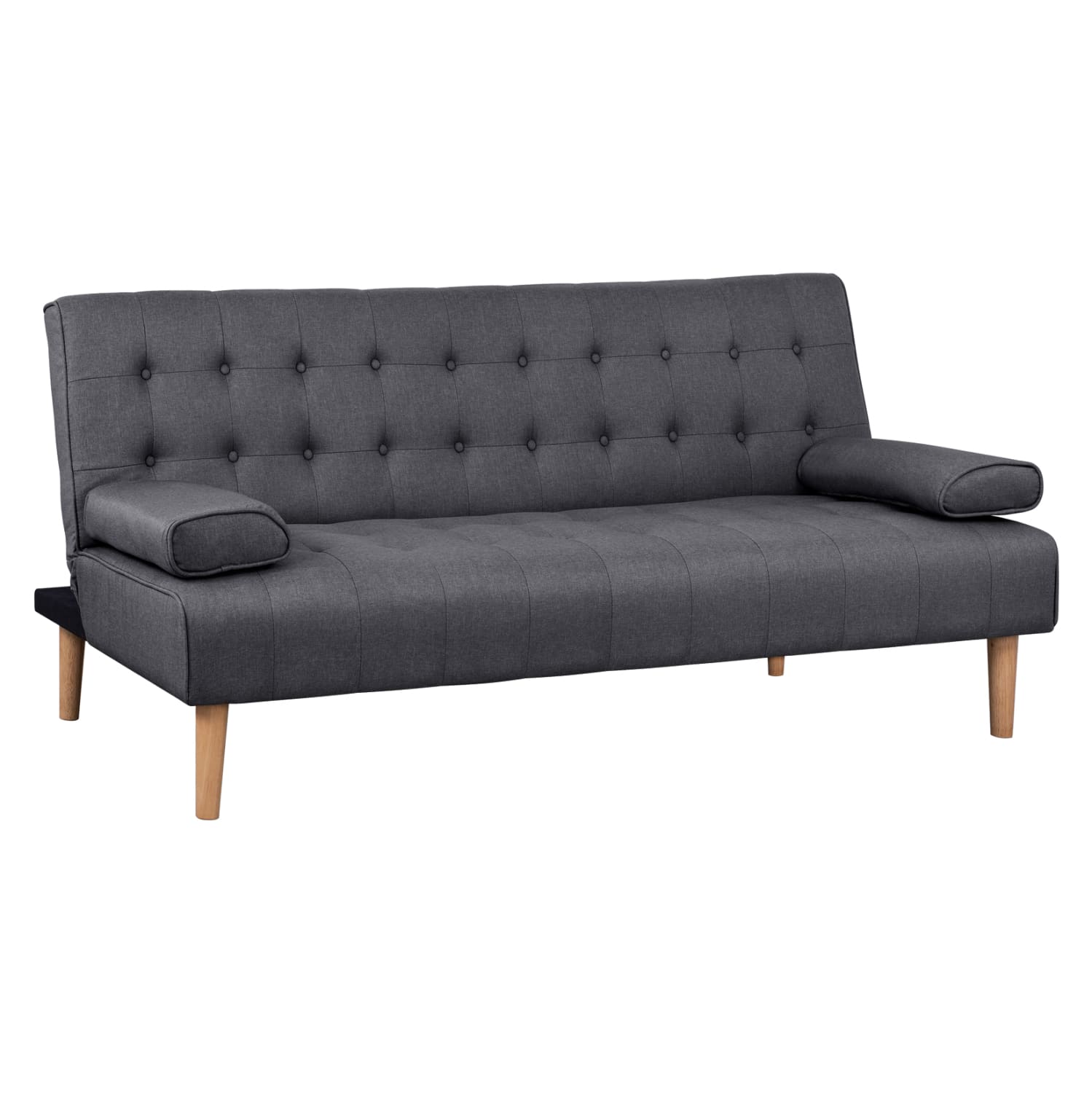 HM3149.01 ΚΑΝΑΠΕΣ ΚΡΕΒΑΤΙ WANDA HM3149.01 ΜΕ ΓΚΡΙ ΥΦΑΣΜΑ ΚΑΙ 2 ΠΛΑΙΝΑ ΜΑΞΙΛΑΡΙΑ 190X84X83Y εκ. - Image 1