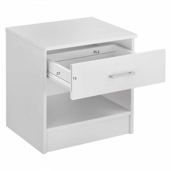 ΚΟΜΟΔΙΝΟ ΜΕ 1 ΣΥΡΤΑΡΙ LANEY ΛΕΥΚΟ HM2345.05 45x35,5x47 εκ. - Image 3