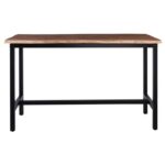 LIZARD Τραπέζι Bar Μέταλλο Βαφή Μαύρο, Ξύλο Ακακίας Φυσικό 180x90x109cm