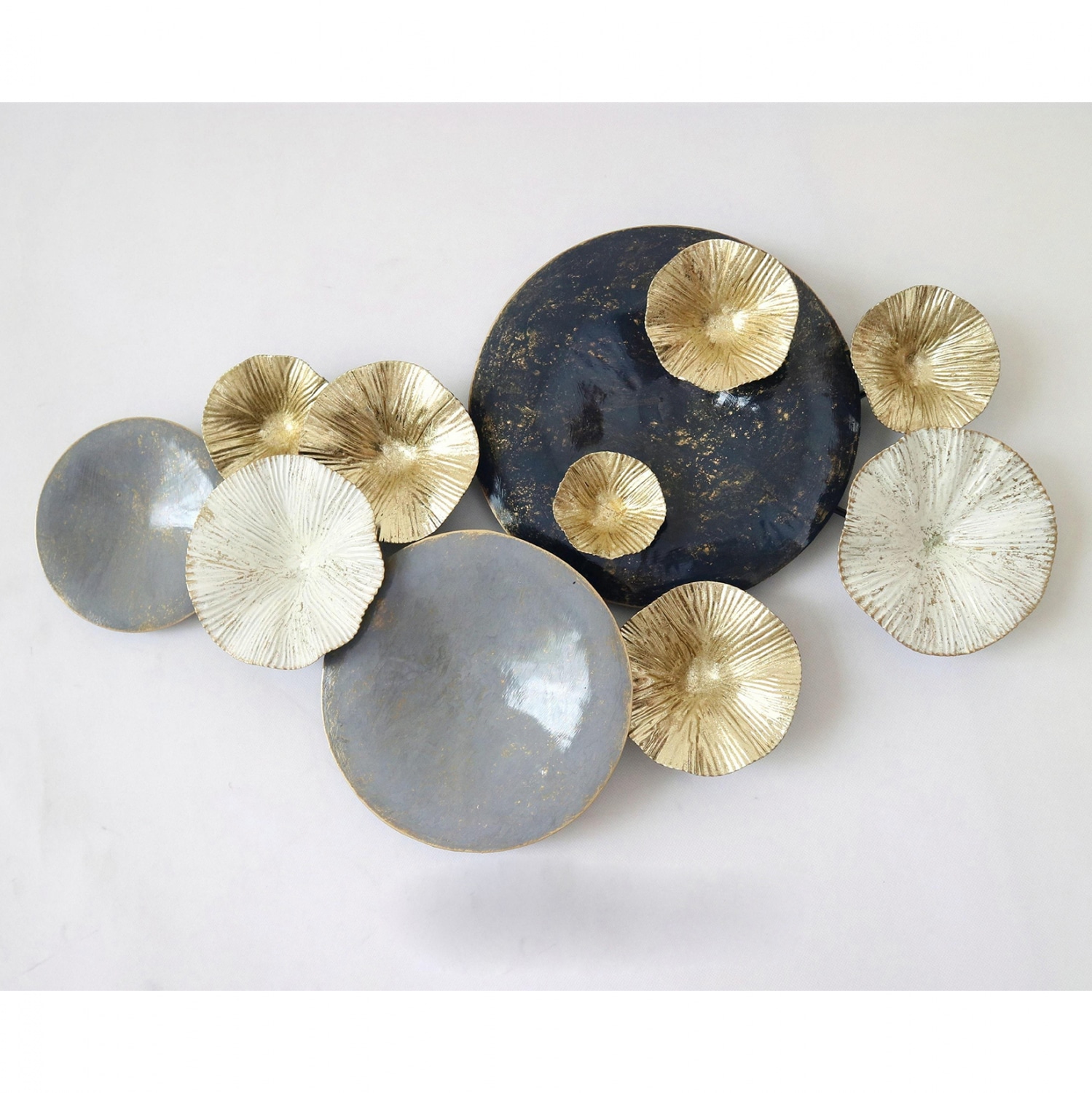 HM7179 ΜΕΤΑΛΛΙΚΟ ΔΙΑΚΟΣΜΗΤΙΚΟ ΤΟΙΧΟΥ HM7179 ΓΚΡΙ ΧΡΥΣΟ 66x6x38Y εκ. - Image 1