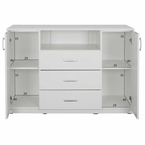 ΜΠΟΥΦΕΣ ΜΕ 2 ΝΤΟΥΛΑΠΙΑ Κ 3 ΣΥΡΤΑΡΙΑ ADLER ΛΕΥΚΟΣ HM2430.03 120X45X85Y εκ. - Image 4