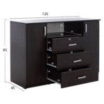 ΜΠΟΥΦΕΣ ΜΕ 2 ΝΤΟΥΛΑΠΙΑ Κ 3 ΣΥΡΤΑΡΙΑ ADLER WENGE HM2430.02 120X45X85Y εκ. - Image 2