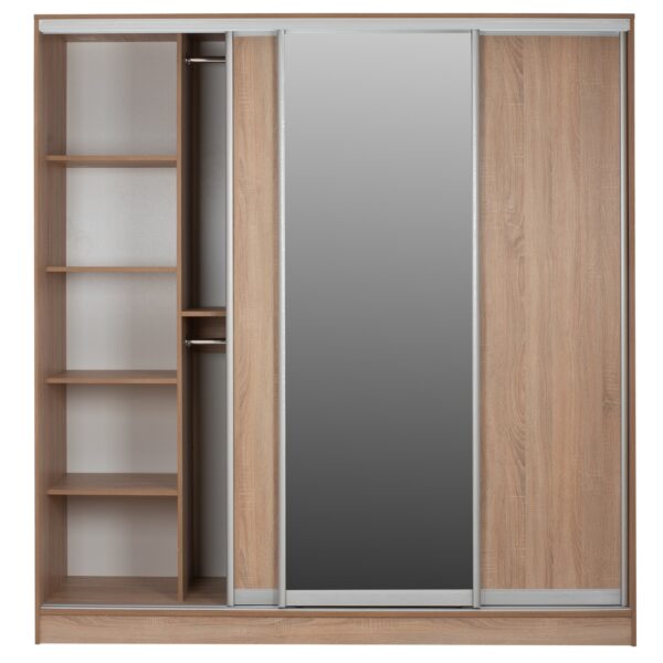 ΝΤΟΥΛΑΠΑ 3ΦΥΛΛΗ ΣΥΡΟΜΕΝΗ ΜΕ ΚΑΘΡΕΠΤΗ SONAMA OAK HM2435  200X60X210Υεκ - Image 4