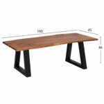 ΠΑΓΚΑΚΙ MONTANA SLIM HM8168.11 ΑΠΟ ΜΑΣΙΦ ΞΥΛΟ ΑΚΑΚΙΑΣ 160Χ45Χ46Υ εκ. - Image 2