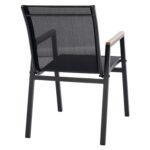 ΠΟΛΥΘΡΟΝΑ ΑΛΟΥΜΙΝΙΟΥ SHYLA HM5697.11 ΜΑΥΡΗ ΜΕ TEXTILENE ΜΑΥΡΟ & POLYWOOD 53x67x86 εκ. - Image 5