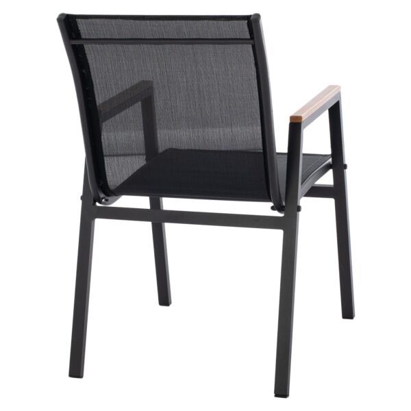 ΠΟΛΥΘΡΟΝΑ ΑΛΟΥΜΙΝΙΟΥ SHYLA HM5697.11 ΜΑΥΡΗ ΜΕ TEXTILENE ΜΑΥΡΟ & POLYWOOD 53x67x86 εκ. - Image 5