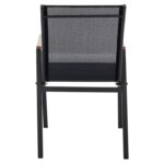 ΠΟΛΥΘΡΟΝΑ ΑΛΟΥΜΙΝΙΟΥ SHYLA HM5697.11 ΜΑΥΡΗ ΜΕ TEXTILENE ΜΑΥΡΟ & POLYWOOD 53x67x86 εκ. - Image 6