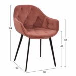 ΠΟΛΥΘΡΟΝΑ BETHANY ΑΠΟ ΒΕΛΟΥΔΟ ΣΑΠΙΟ ΜΗΛΟ HM8489.02 58Χ63Χ84Υ εκ. - Image 2