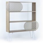 ΡΑΦΙΕΡΑ ΔΑΠΕΔΟΥ DIANE HM9213.01 SONAMA ΛΕΥΚΟ ΕΚΡΟΥ 94x25x117Y εκ. - Image 3