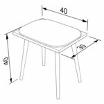 ΣΚΑΜΠΟ ΤΟΥΑΛΕΤΑΣ DAYANITA ΜΕ ΜΑΞΙΛΑΡΙ HM9209 SONAMA ΛΕΥΚΟ 40x30x40Y εκ. - Image 2