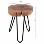 ΤΡΑΠΕΖΑΚΙ-ΣΚΑΜΠΩ OSLO HM8209.11 ΑΠΟ ΜΑΣΙΦ ΚΟΡΜΟ ΑΚΑΚΙΑΣ 35x35x42Υ εκ. - Image 2