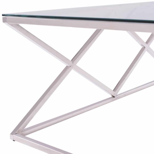 ΤΡΑΠΕΖΙ ΣΑΛΟΝΙΟΥ HOLLAND HM8624.01 ΜΕ ΓΥΑΛΙ ΚΑΙ ΒΑΣΗ ΧΡΩΜΙΟΥ 120X60Χ45 EK. - Image 6