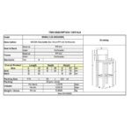 MODA Σκαμπό Bar-Pro Στοιβαζόμενο, PP-UV Protection Απόχρωση Ανθρακί 45x49x75/101cm - Image 6