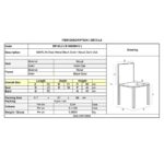 MARLIN Wood Καρέκλα Dark Oak, Μέταλλο Βαφή Black Gold 52x51x86cm - Image 3