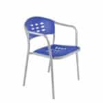 ENIGMA Πολυθρόνα Μέταλλο, Πολυπροπυλένιο Μπλε 45x55x78cm