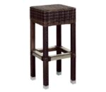 FIESTA Σκαμπό BAR Κήπου - Βεράντας, Αλουμίνιο, Wicker Απόχρωση Rocky Brown 33x33x76 cm