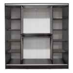 ΝΤΟΥΛΑΠΑ ΣΥΡΟΜΕΝΗ ADLER ΜΕΛΑΜΙΝΗΣ ΒΕΓΓΕ ΜΕ ΚΑΘΡΕΠΤΗ HM2435.02  200X60X210Υεκ - Image 3