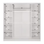 ΝΤΟΥΛΑΠΑ ΣΥΡΟΜΕΝΗ ADLER ΜΕΛΑΜΙΝΗΣ ΛΕΥΚΗ ΜΕ ΚΑΘΡΕΠΤΗ HM2435.03  200X60X210Υεκ - Image 4