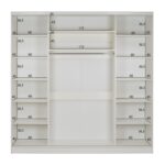 ΝΤΟΥΛΑΠΑ ΣΥΡΟΜΕΝΗ ADLER ΜΕΛΑΜΙΝΗΣ ΛΕΥΚΗ ΜΕ ΚΑΘΡΕΦΤΗ 3ΦΥΛΛΗ HM2462.03  240x60x240 εκ. - Image 4