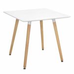 ΤΡΑΠΕΖΙ MINIMAL HM0057.01 ΛΕΥΚΟ 80Χ80Χ74 ΕΚ ΜΕ ΞΥΛΙΝΑ ΠΟΔΙΑ ΟΞΙΑ