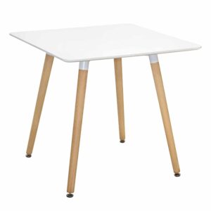 ΤΡΑΠΕΖΙ MINIMAL HM0057.01 ΛΕΥΚΟ 80Χ80Χ74 ΕΚ ΜΕ ΞΥΛΙΝΑ ΠΟΔΙΑ ΟΞΙΑ