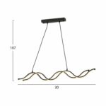 ΦΩΤΙΣΤΙΚΟ ΟΡΟΦΗΣ 2ΦΩΤΟ ΜΑΥΡΟ LED HM7389.01  30x107 εκ. - Image 2