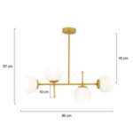 ΦΩΤΙΣΤΙΚΟ ΟΡΟΦΗΣ 4ΦΩΤΟ ΧΡΥΣΟ HM7411.02  85x67cm - Image 2