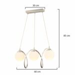 ΦΩΤΙΣΤΙΚΟ ΟΡΟΦΗΣ ΑΣΗΜΙ 3ΦΩΤΟ HM7384.03  60x85cm - Image 2