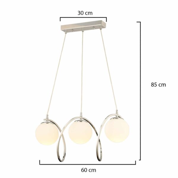 ΦΩΤΙΣΤΙΚΟ ΟΡΟΦΗΣ ΑΣΗΜΙ 3ΦΩΤΟ HM7384.03  60x85cm - Image 2