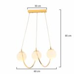 ΦΩΤΙΣΤΙΚΟ ΟΡΟΦΗΣ ΧΡΥΣΟ 3ΦΩΤΟ HM7384.02  60x85cm - Image 2