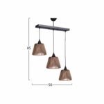 ΦΩΤΙΣΤΙΚΟ ΟΡΟΦΗΣ ΕΣΩΤΕΡΙΚΟΥ ΧΩΡΟΥ ΚΡΕΜΑΣΤΟ 3ΦΩΤΟ ΜΑΥΡΟ HM7482 50x16x85Υεκ. - Image 2