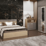 Σετ Κρεβατοκάμαρας 5 τεμαχίων, 160/200 εκ., Grace 2, Sonoma/γκρι, κωδ. 1219922241, Genomax