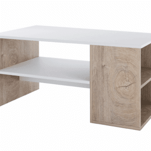 Τραπέζι σαλονιού K917 Δρυς/Λευκό, 100x50x60, Genomax