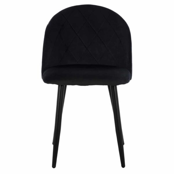 ΚΑΡΕΚΛΑ ODED ΜΕ ΜΕΤΑΛΛΙΚΑ ΜΑΥΡΑ ΠΟΔΙΑ & ΒΕΛΟΥΔΟ ΜΑΥΡΟ HM8731.14 45x52x77 εκ. - Image 3