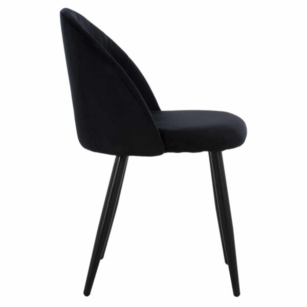 ΚΑΡΕΚΛΑ ODED ΜΕ ΜΕΤΑΛΛΙΚΑ ΜΑΥΡΑ ΠΟΔΙΑ & ΒΕΛΟΥΔΟ ΜΑΥΡΟ HM8731.14 45x52x77 εκ. - Image 4