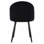 ΚΑΡΕΚΛΑ ODED ΜΕ ΜΕΤΑΛΛΙΚΑ ΜΑΥΡΑ ΠΟΔΙΑ & ΒΕΛΟΥΔΟ ΜΑΥΡΟ HM8731.14 45x52x77 εκ. - Image 6